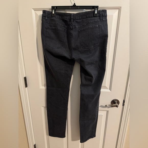 PrAna Womens Mid Rise Fitted Jeans Charcoal Gray Snakeskin 12 - Picture 5 of 8